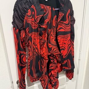 Sassy Jones Vibrant Red and Black Jacket
